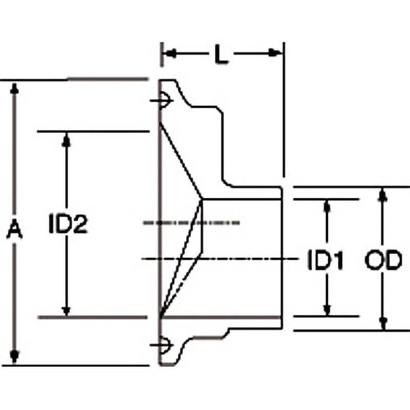 CLF-WXE 溶接式異径偏心ヘルール 316L 大阪サニタリー サニタリー継手