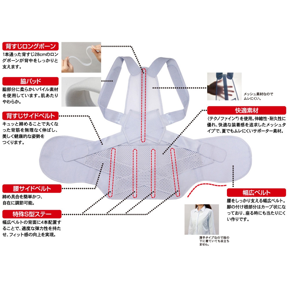 AP-203216 お医者さんの(R)腰から正す姿勢ベルト アルファックス