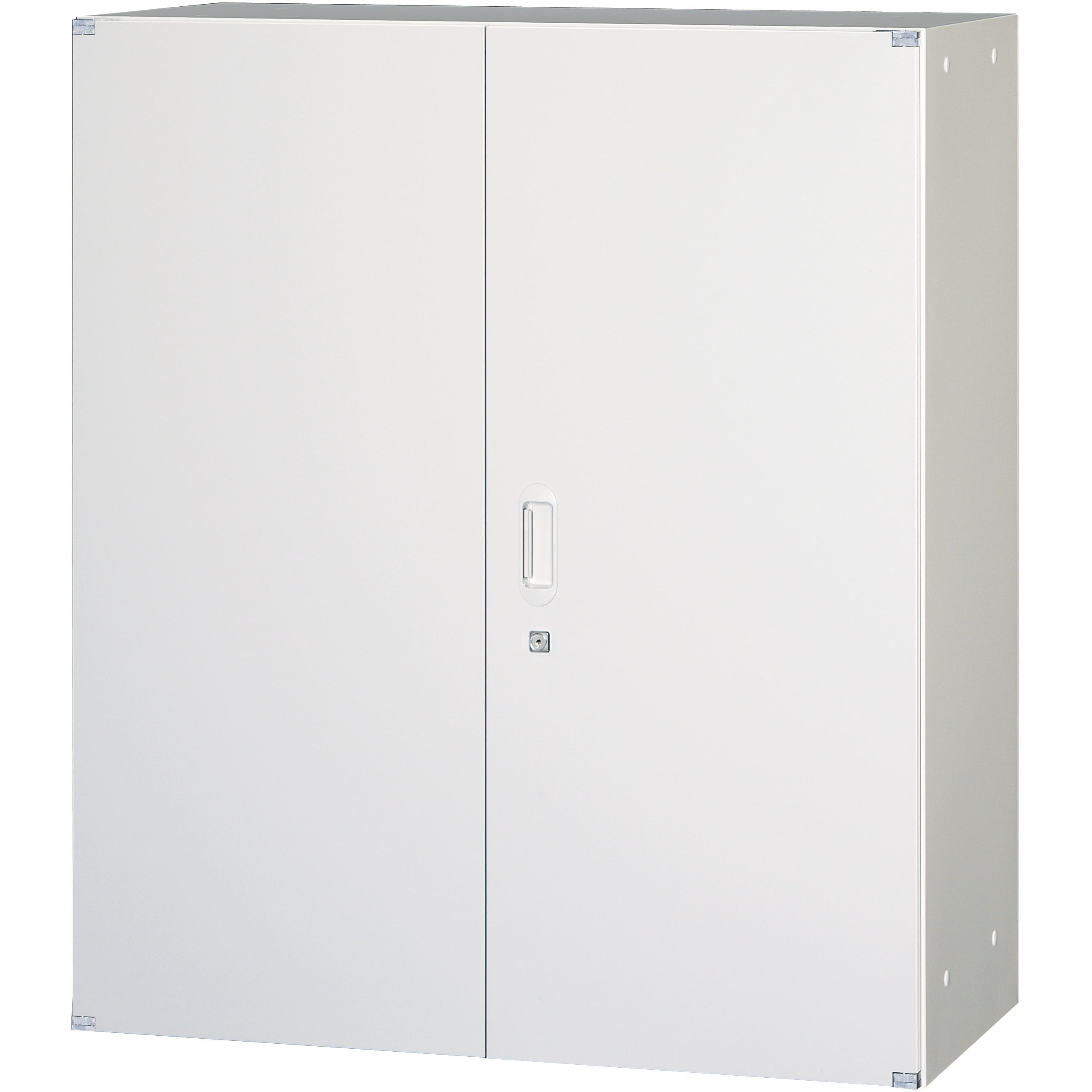 RFUAH4-W11 壁面スチール収納 D400 ホワイト 両開戸 要ベース ノーブランド 棚段数(段)3 高さ1050mm幅900mm  RFUAH4-W11