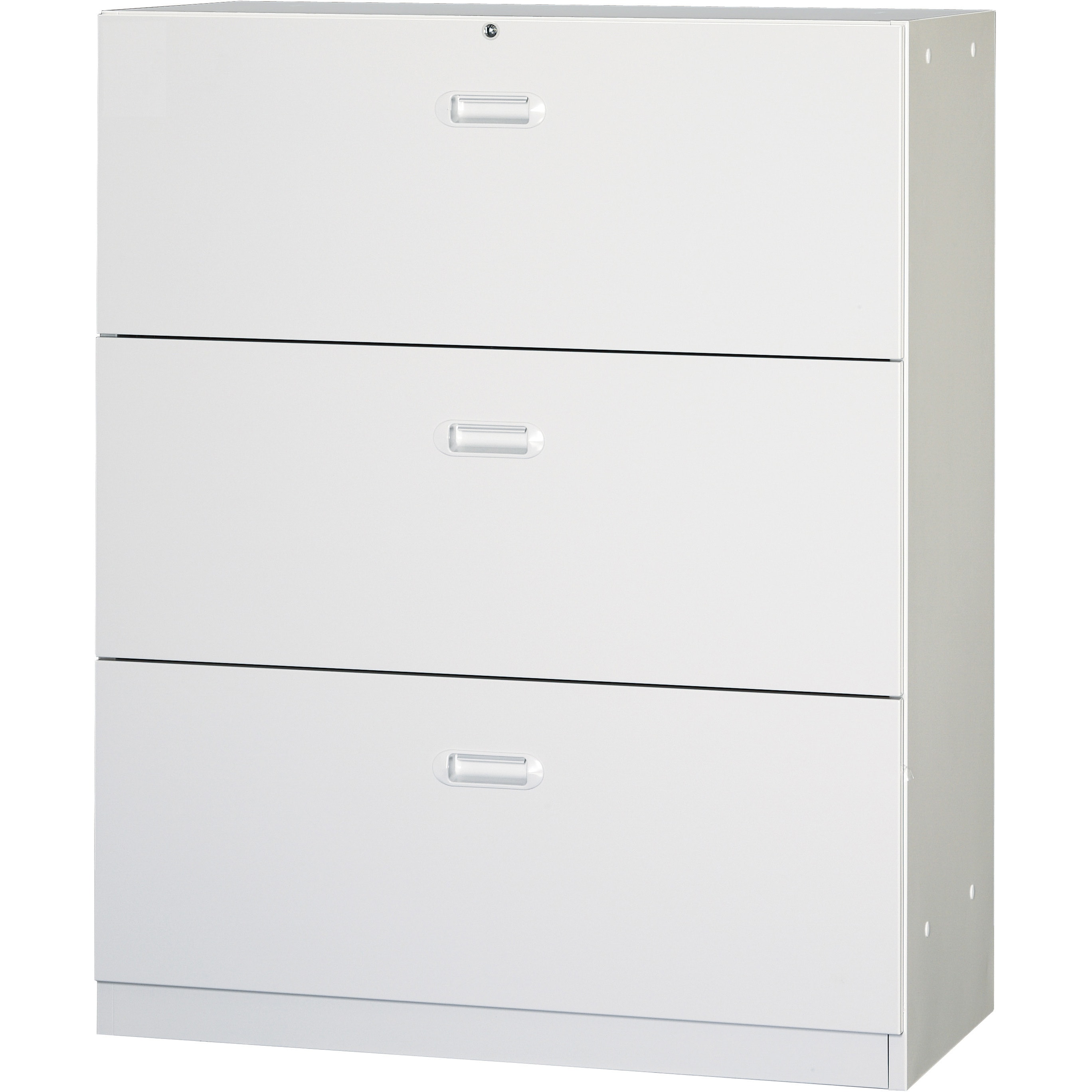 RFUAA4-W11B 壁面スチール収納 D400 ホワイト ラテラルキャビネット3段(下置専用) H1110 アジャスター付 ノーブランド 幅900mm  RFUAA4-W11B