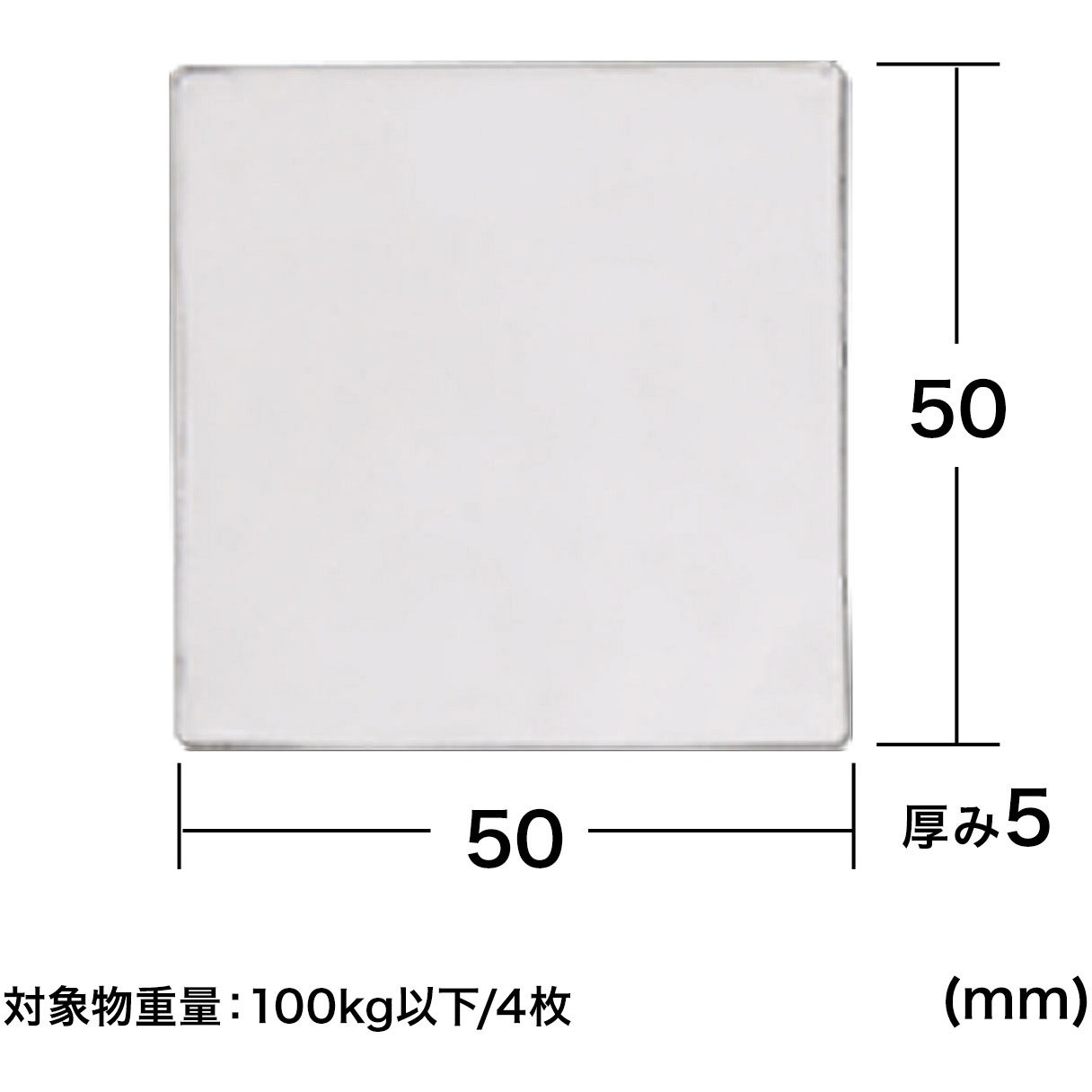 QL-74CL 透明両面粘着ゴム サンワサプライ 4枚入 縦50mm横50mm厚さ5mm