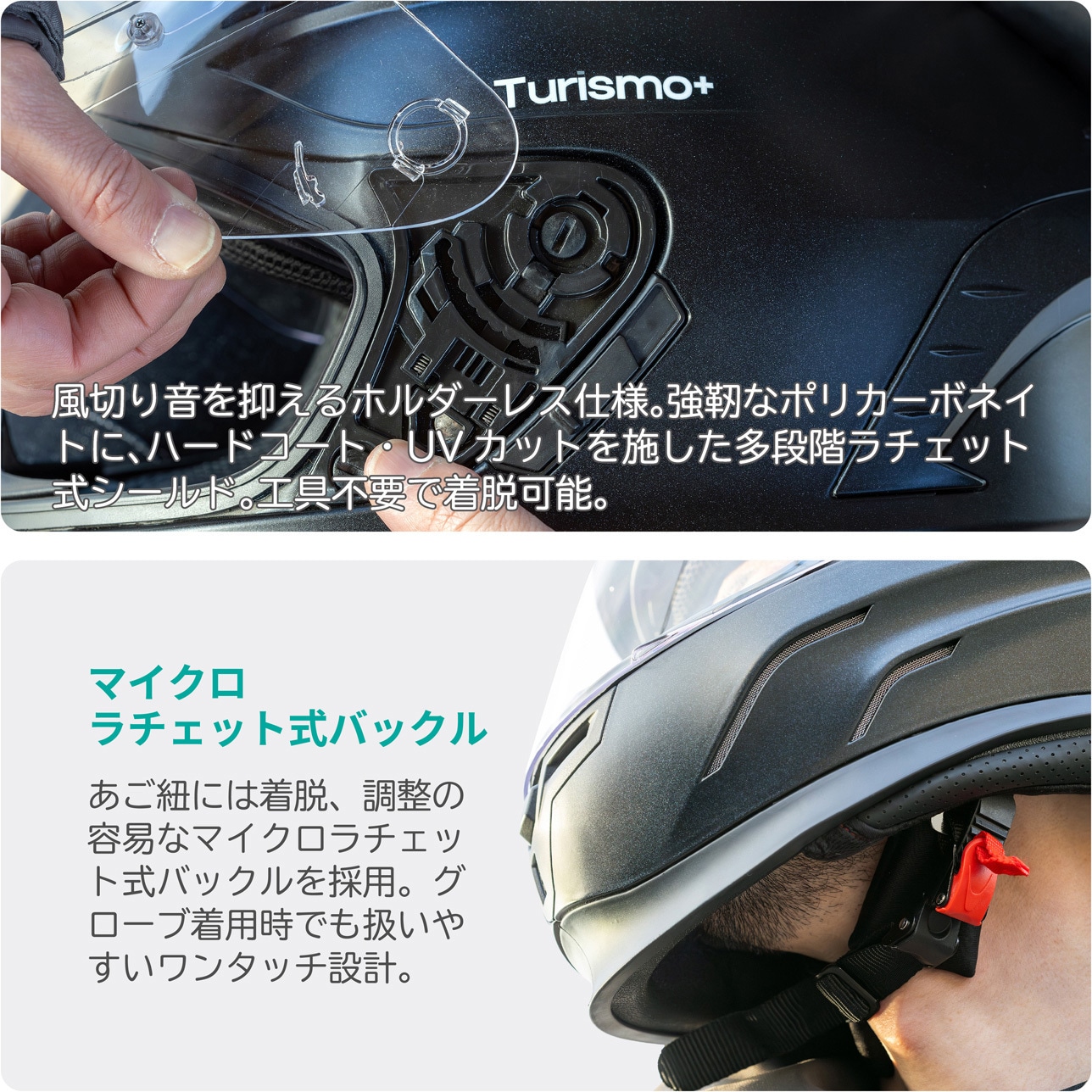 ヘルメット TURISMO PLUS LEAD(リード工業) マットブラック色 【通販