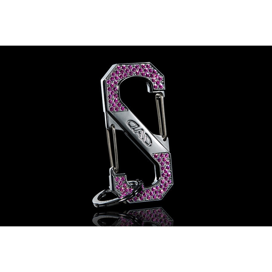 SB185-07 D.A.D クリスタルS字カラビナフック GARSON シルバー×フューシャ色   SB185-07