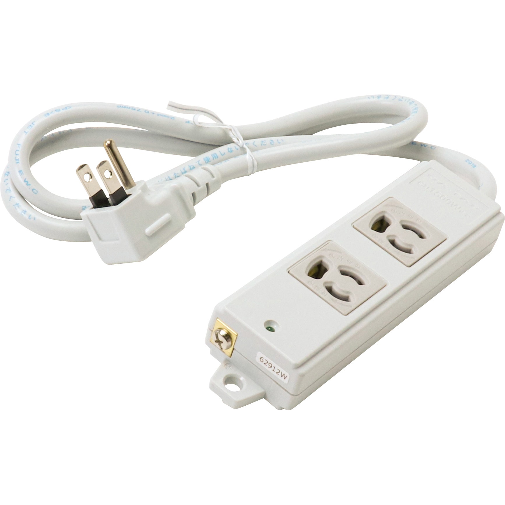 TAP-K2L-1 工事物件タップ サンワサプライ 2口 3P抜け止め マグネット