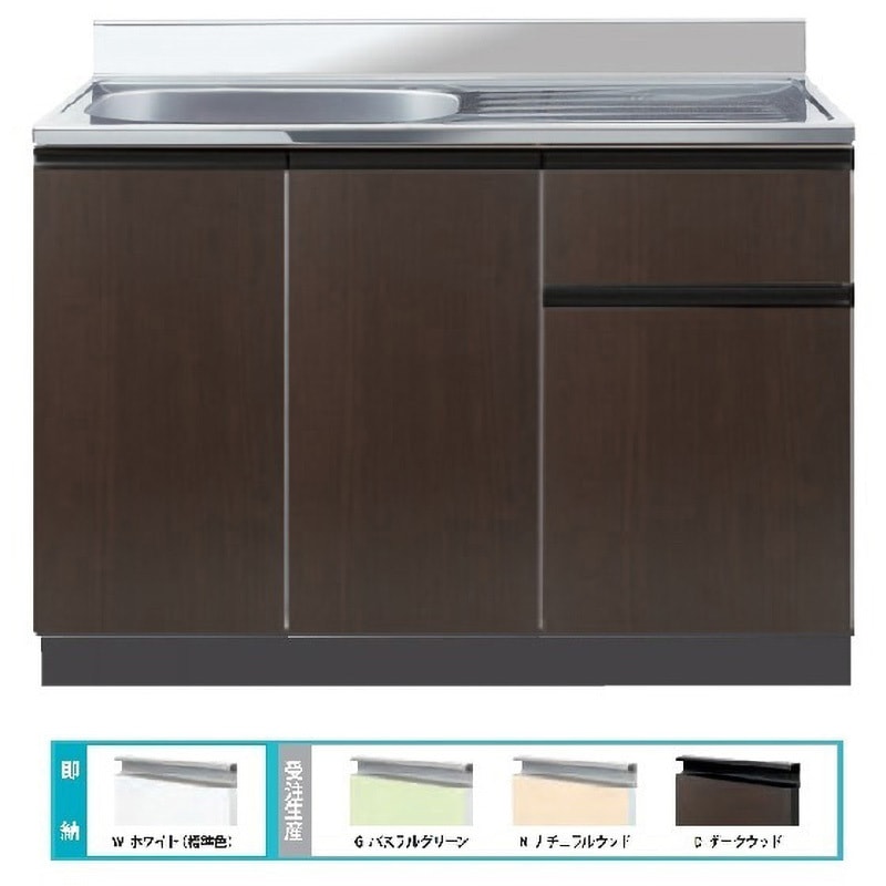 CMⅡ-120LD Comfy series(コンフィシリーズ) 流し台 CM 壁出し水栓タイプ 1台 イースタン工業 【通販モノタロウ】