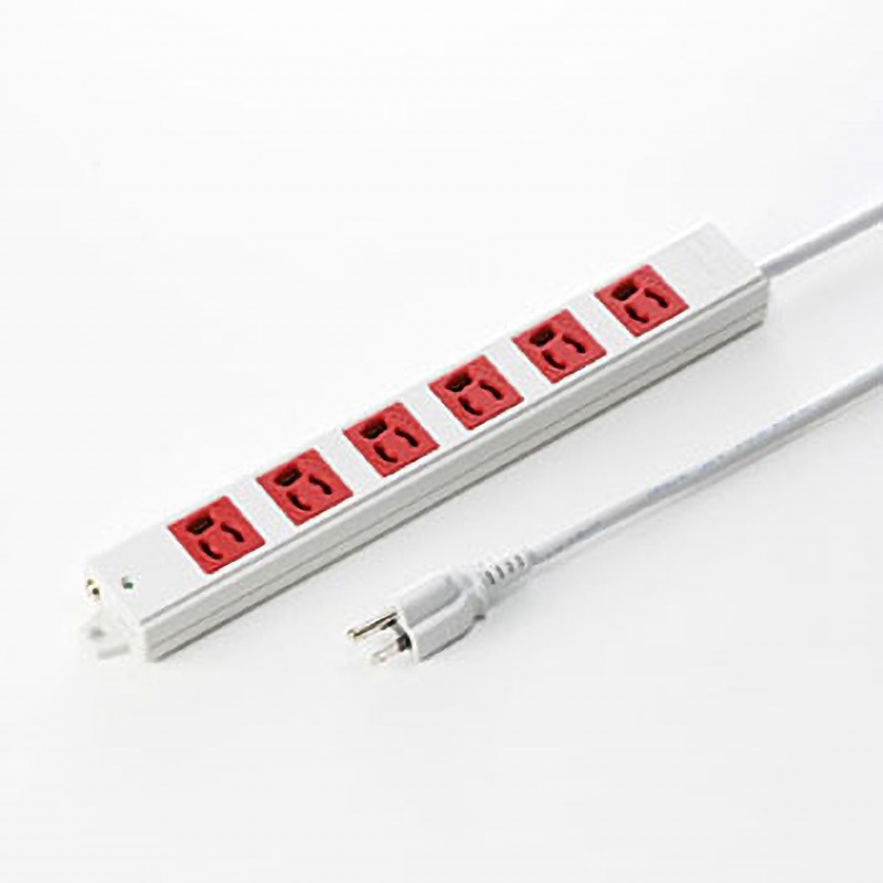 TAP-K6-3R 3P、3m、タップ赤色 サンワサプライ 6口   TAP-K6-3R