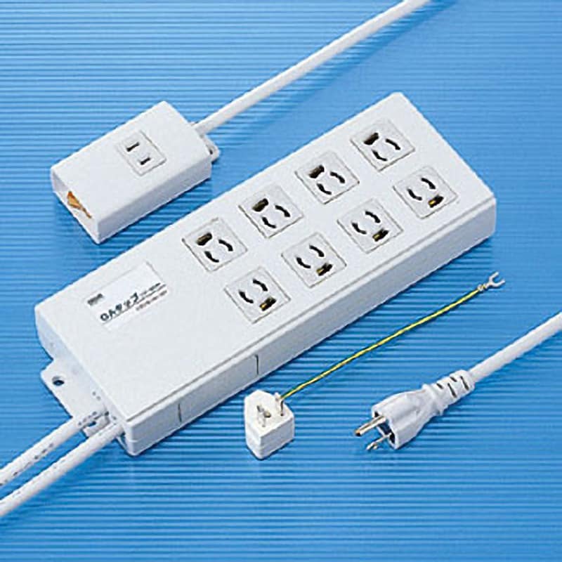 TAP-3804N 抜け止めタップ サンワサプライ 8口 電源コード2m プラグ形状3P