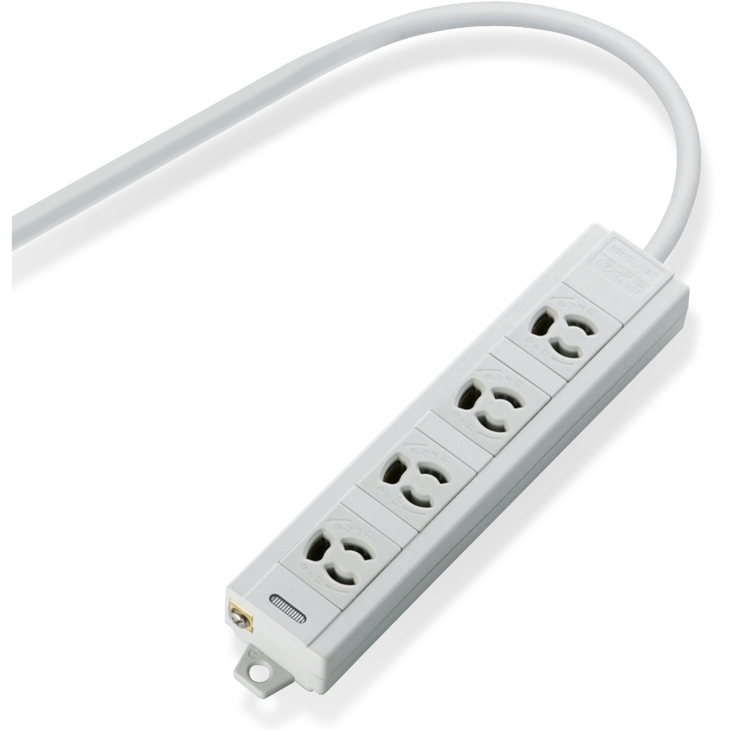 T-T06-3410LG/RS 電源タップ 延長コード 4個口 3P マグネット 抜け止め