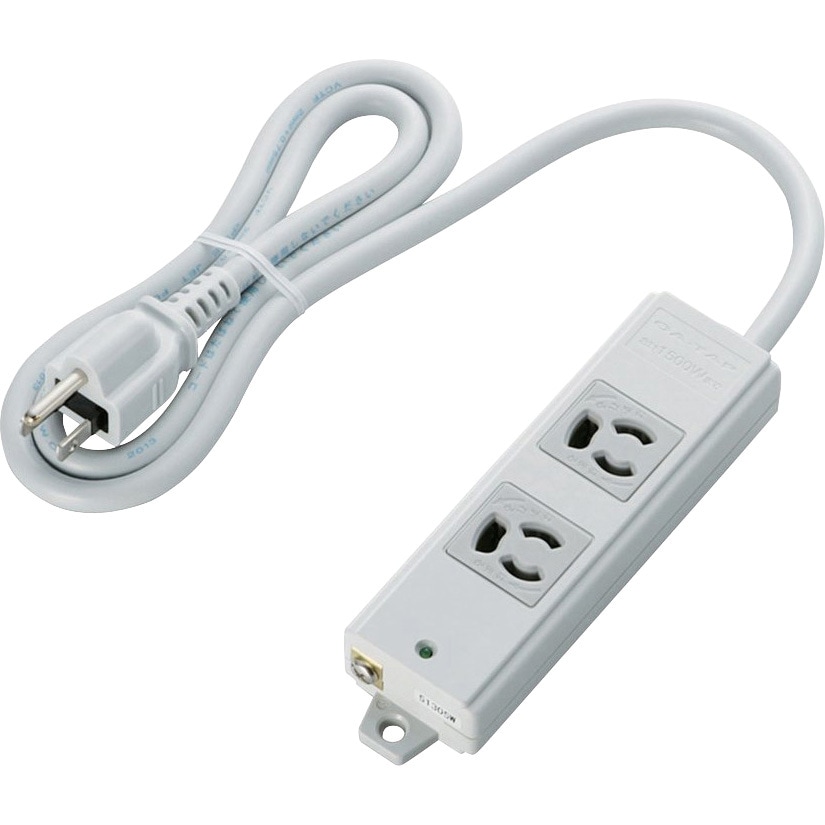 T-WRM3210LG/RS 電源タップ 延長コード 2個口 3P マグネット 抜け止め
