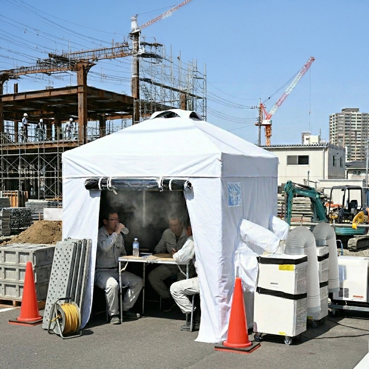 IDCS-120(WH) 熱中対策シェルター 屋外用 1個 YAMAZEN(山善) 【通販