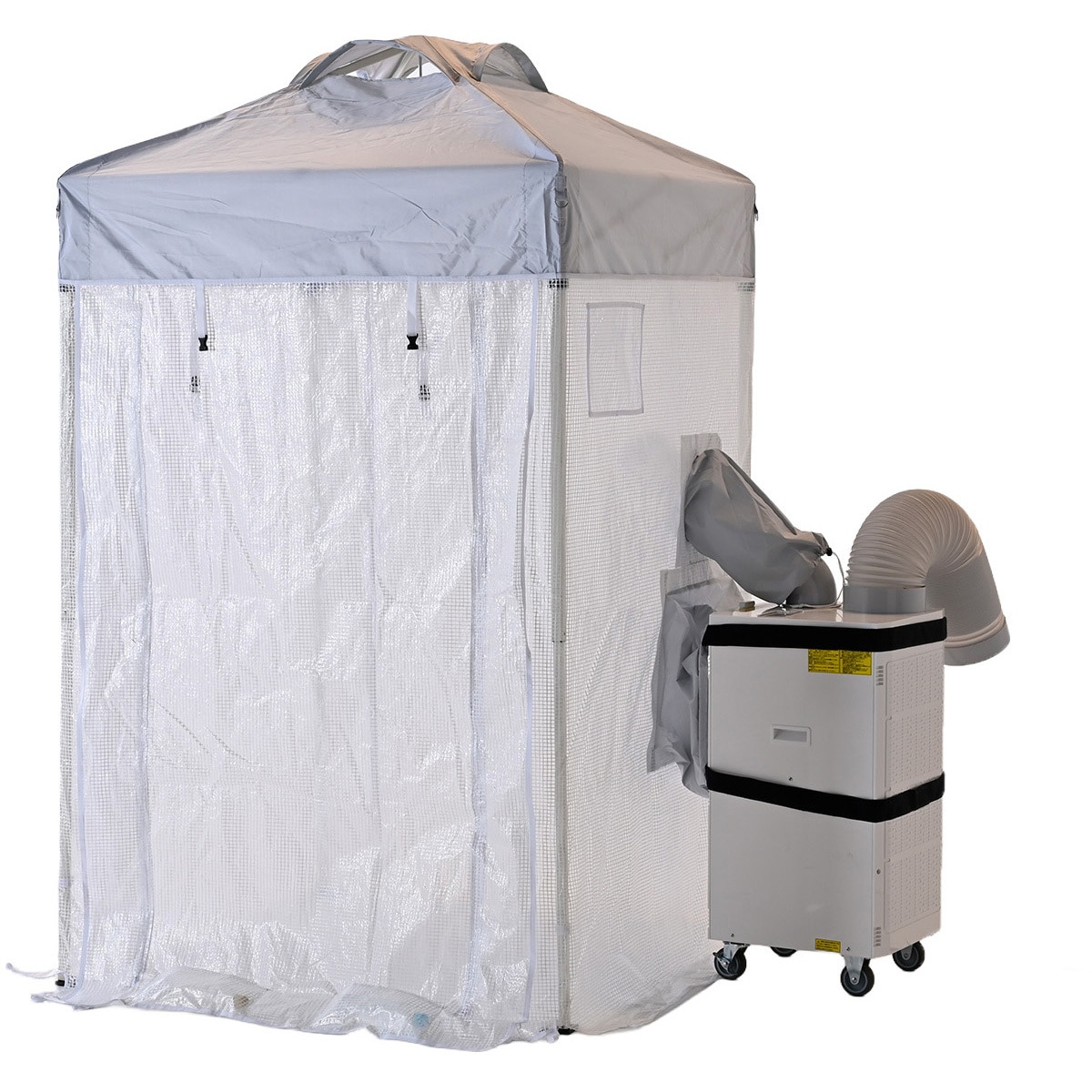 CNS-120(WH)+SSA-Y25-2 熱中対策シェルター 屋内用 1セット YAMAZEN