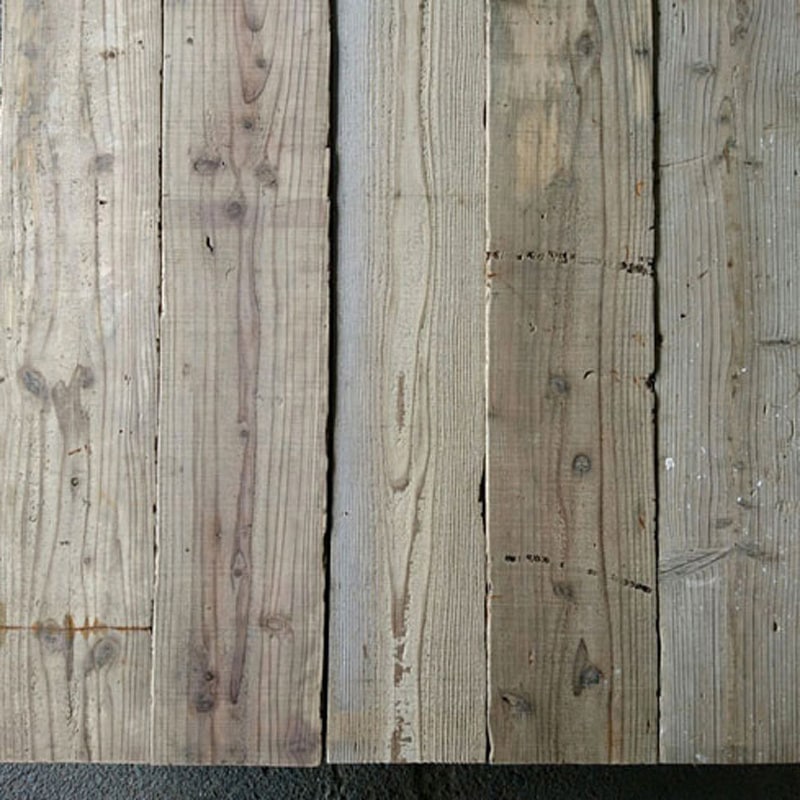 木材 板材 5枚セット DIY 素材　足場板　アンティーク　廃材　古材 1/2 5-15K 古材足場板 15mm厚 WOODPRO 幅200～210mm長さ1900mm 1セット(10