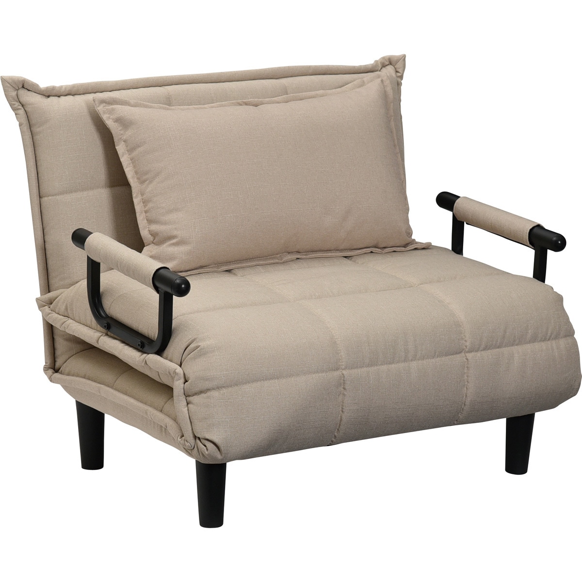 ビータ4 ソファーベッド BE ソファーベッド タマリビマルシェ ファブリック ベージュ色 ファブリック 本体幅1000mm奥行900mm高さ810mm