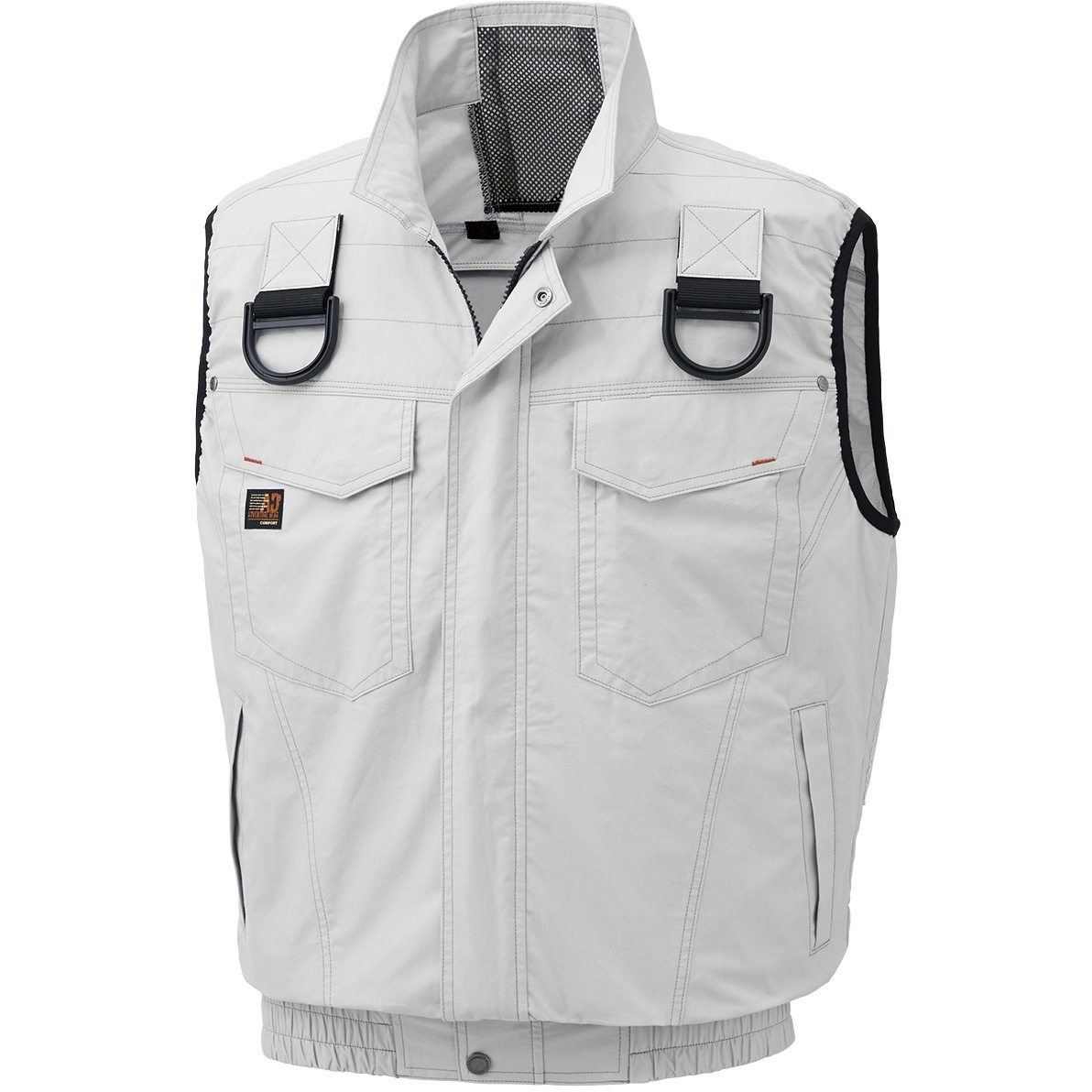 KF91490G 空調風神服  フルハーネス用ベスト (旧KU91490G) サンエス 服のみ シルバー色 サイズ4L