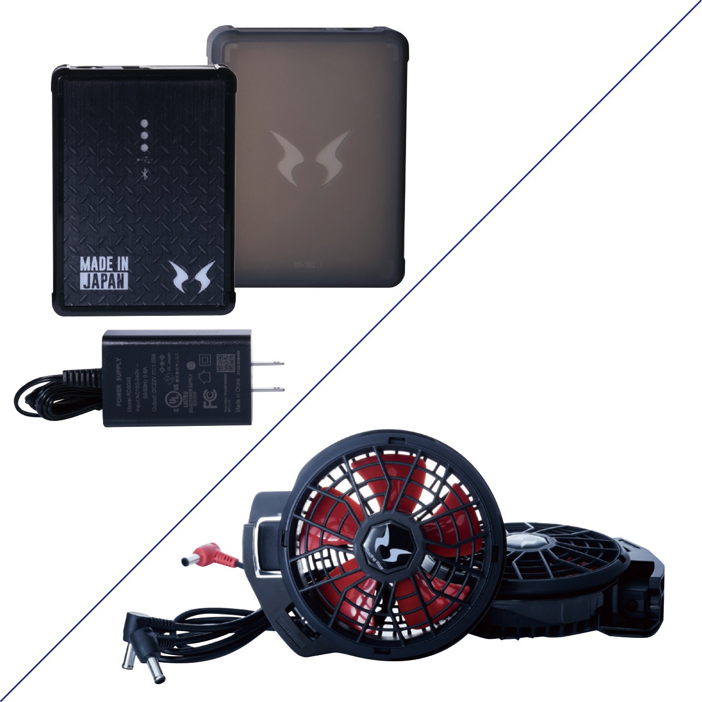 KU92046 空調風神服 ツナギ (フラットハイパワーファンセット