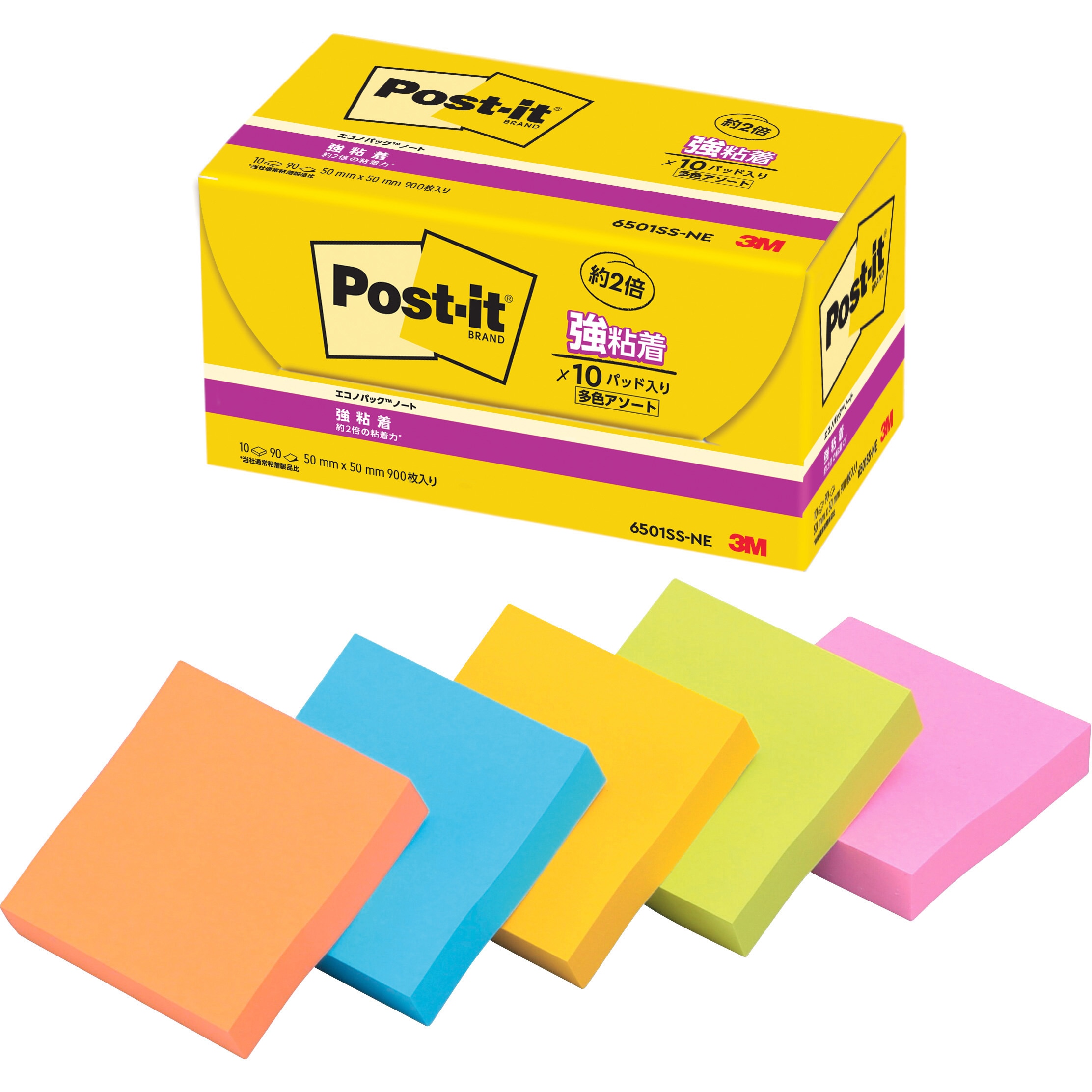 (業務用10セット) スリーエム 3M ポストイット強粘着75mm×25mm 4色混色5002SS-K 業務用10セット) スリーエム 3M ポストイット強粘着75mm×25mm 4色混色