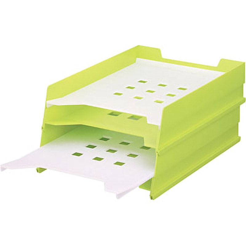 A-7300-6 マルチレタートレー リヒトラブ 黄緑色 サイズA4 1組 A-7300
