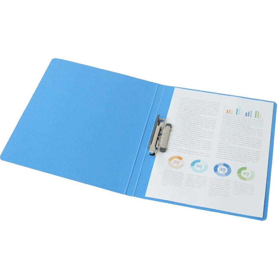 業務用100セット) LIHITLAB パンチレスファイル/Z式ファイル 〔A4/タテ型〕