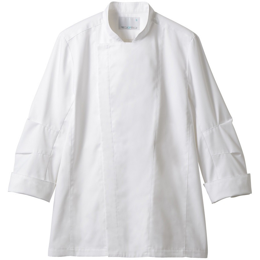 6-1121_SS コックコート 兼用 長袖 住商モンブラン 白色 サイズSS