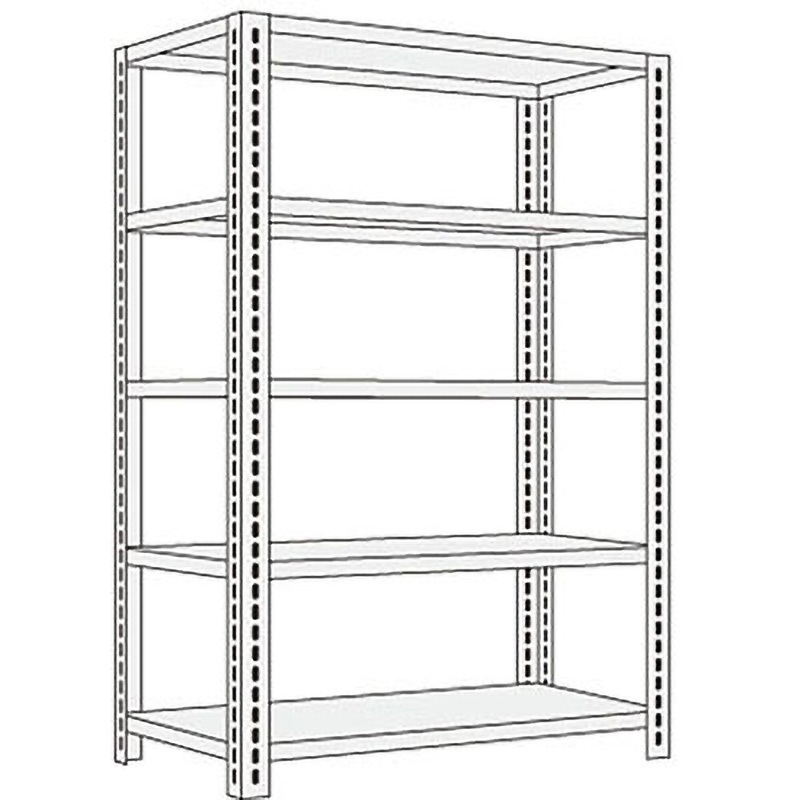 SHR-3115P ショップラック サカエ ホワイト色 スチール 荷重500kg 高さ1800mm奥行450mm  SHR-3115P