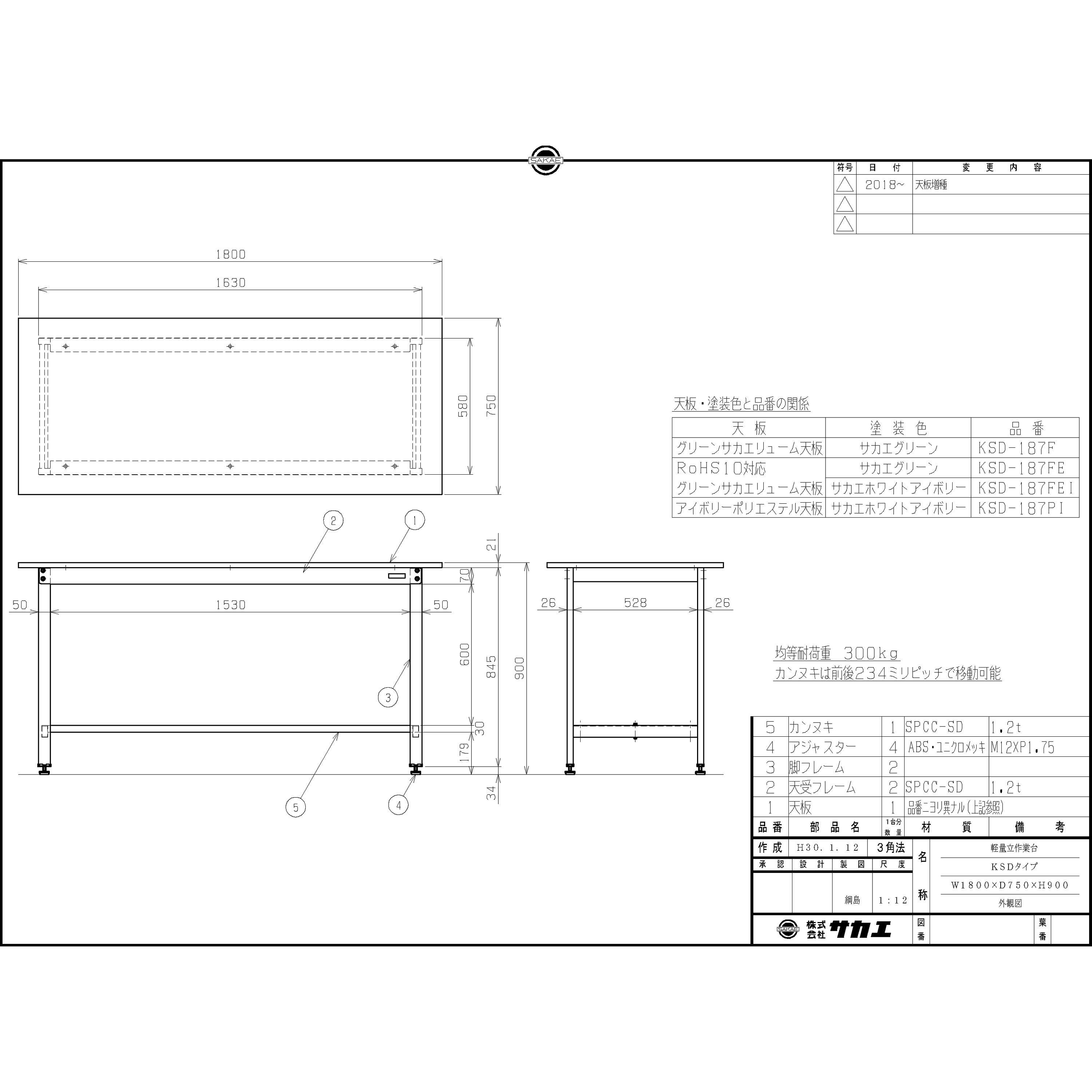 kou　804040 天板取り外し可能仕様 幅180cm カウンター用天板 ハイフレックス セラス フォーガス ネオ