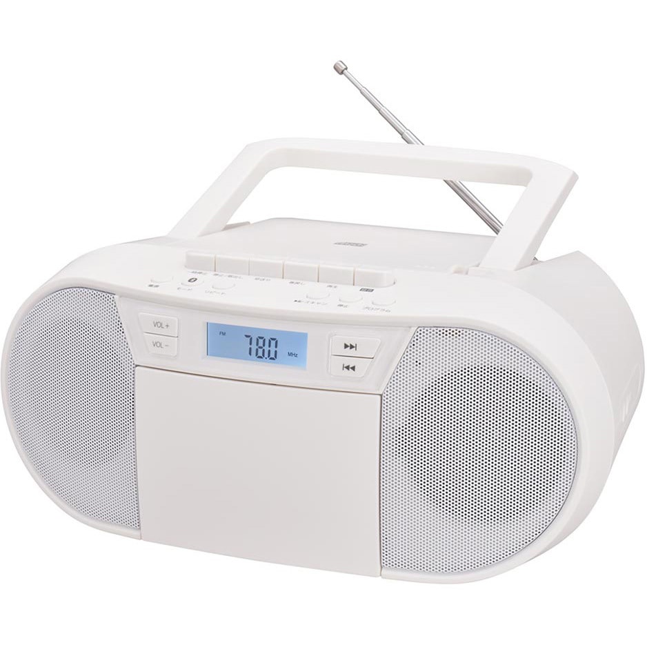 RCD-720T CDラジカセ Bluetooth対応 ワイドFM カセット録音対応 1個