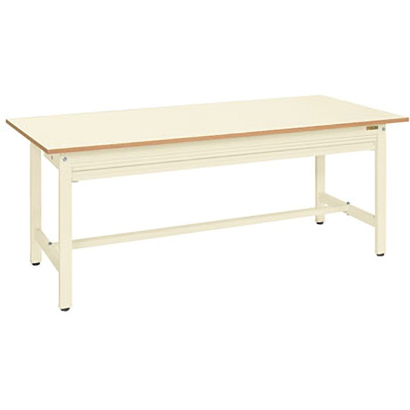 KS-187PZI 軽量作業台(KS/耐荷重300kg/ポリエステル天板/全面引出し付/H740/固定式) サカエ アイボリー 対応 間口1800mm奥行750mm  KS-187PZI 37,687円