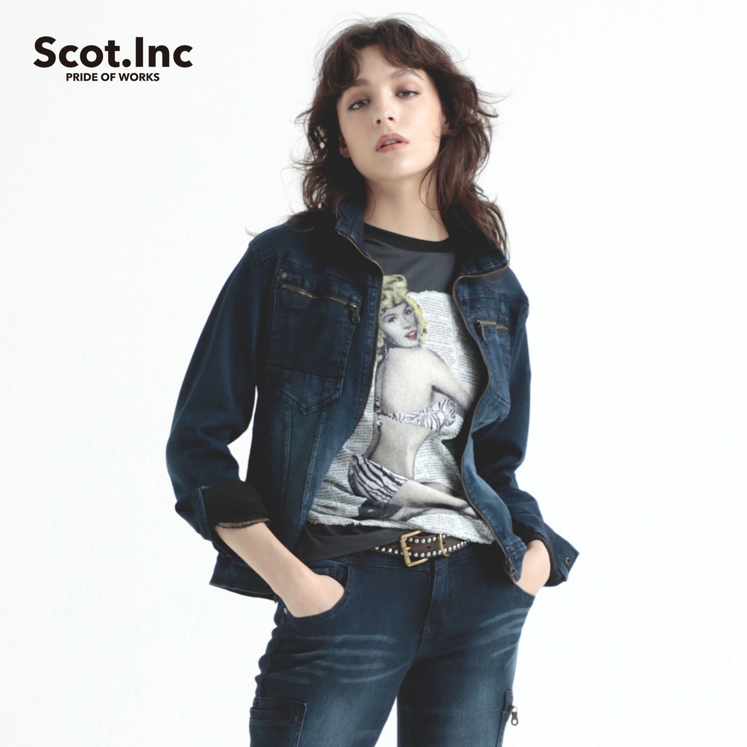 0131 ニットライクスリムレディースジャケット Scot.Inc S 【通販 