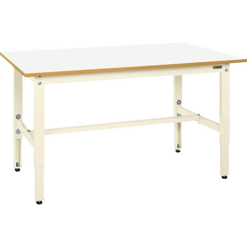 TKK6-157FIV 軽量高さ調整作業台(TKK6/耐荷重200kg/サカエリューム天板/H600～800) サカエ 間口1500mm奥行750mm 36,387円