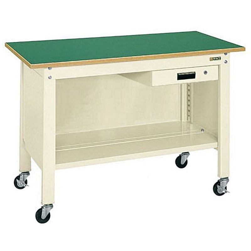 CPB-096AI 一人用作業台(CPBタイプ/耐荷重150kg/サカエリューム天板/H810/キャスター付) サカエ 移動式 間口900mm奥行600mm