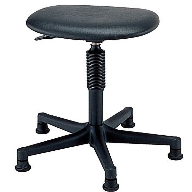 S1P-BKN ワークチェアー サカエ ブラック色 キャスターなし 質量8kg   S1P-BKN