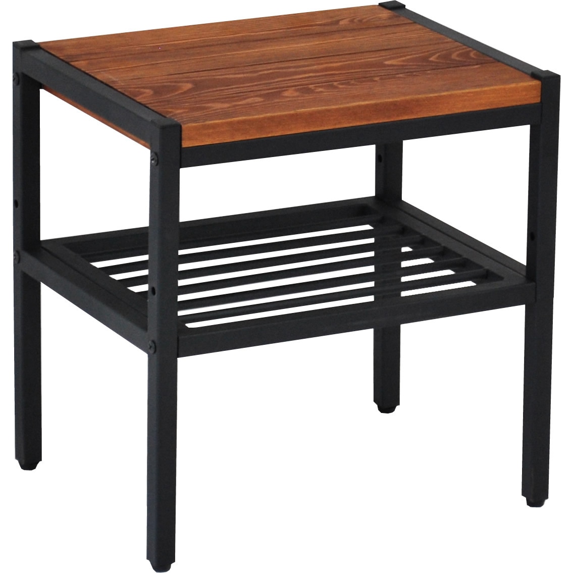 PT-400BRN 天然木製サイドテーブル 住まいスタイル ブラウン色