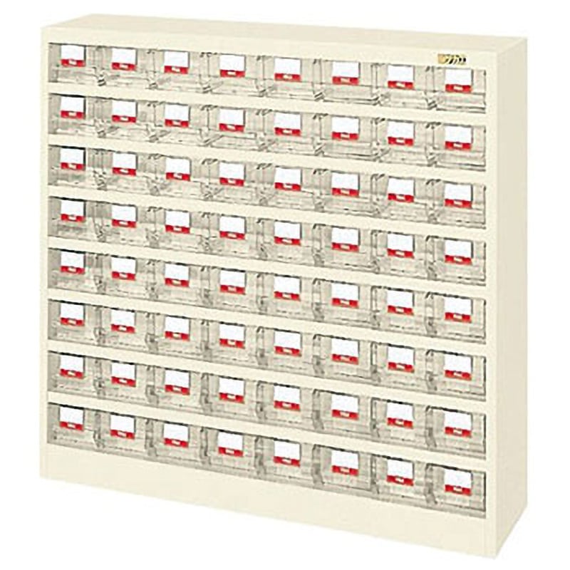 HFW-64TI ハニーケース 樹脂ボックス サカエ ベージュ色 引出し数64 外寸法900×300×880mm  HFW-64TI 59,988円