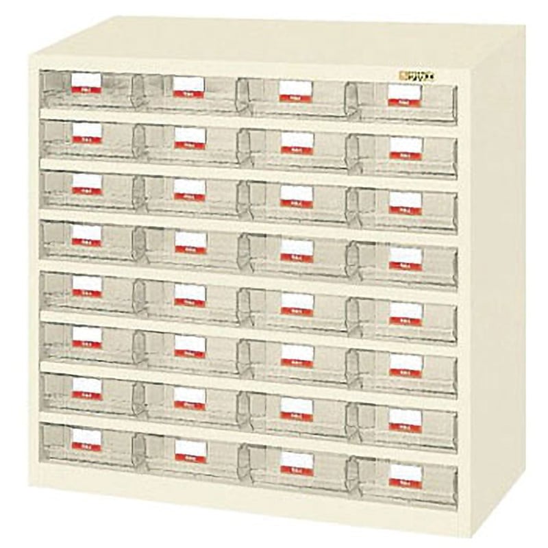 HFW-323TI ハニーケース 樹脂ボックス サカエ ベージュ色 引出し数32 外寸法900×300×880mm  HFW-323TI