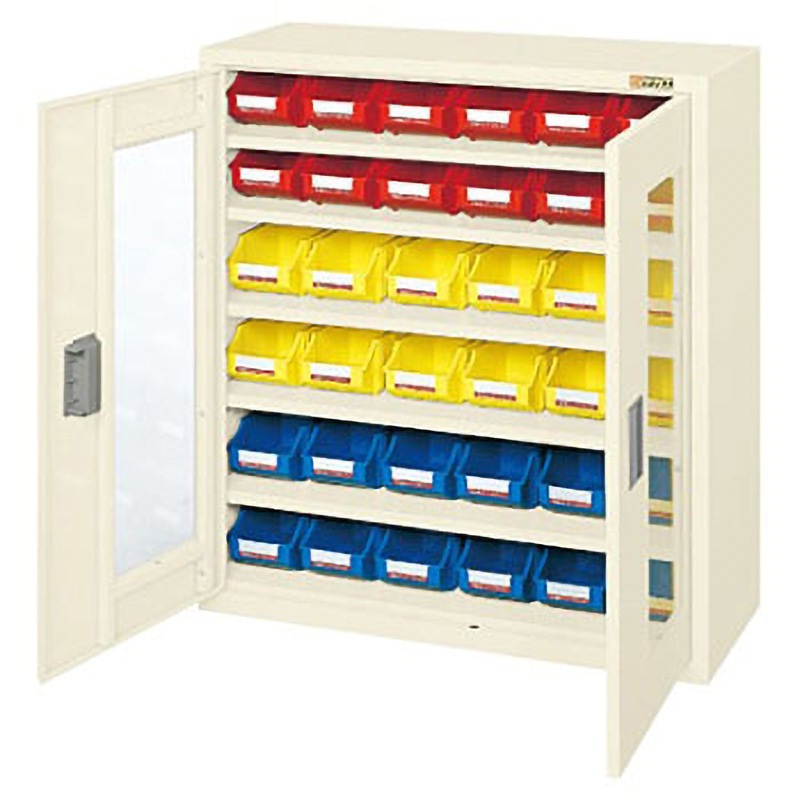 SCR-9BDI コンテナラックケース 扉付 サカエ 6段 外寸法852×320×900mm  SCR-9BDI