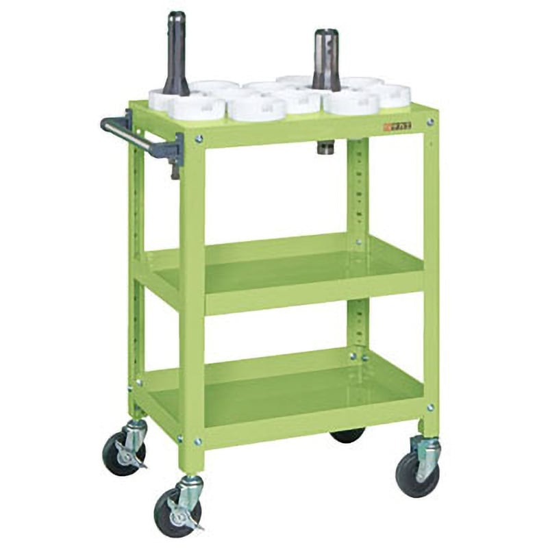 サカエ スーパースペシャルワゴン(ゴム車) グリーン SSW112R サカエ スペシャルワゴン グリーン 75φゴム車 耐荷重150kg SRJ-7483