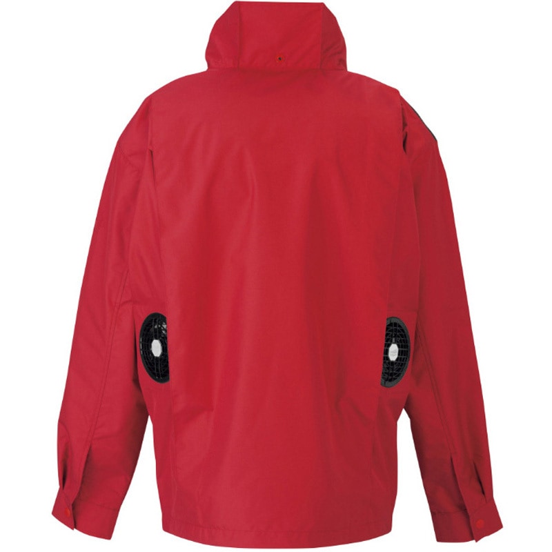空調服　NSP 半袖　XL 2L N.COOL レッド　赤 NA-1143/レッド/4L+RD9292J+RD9221H 縦胸ポケット付 スーパーチタン