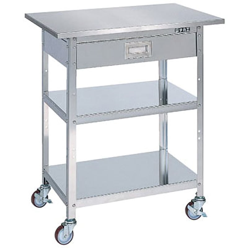 サカエ ステンレス作業台 H740MM(SUS304) SUS3-187N (087085) 送料無料 サカエ ステンレス作業台 SUS430 幅1500×奥行750×高さ800mm
