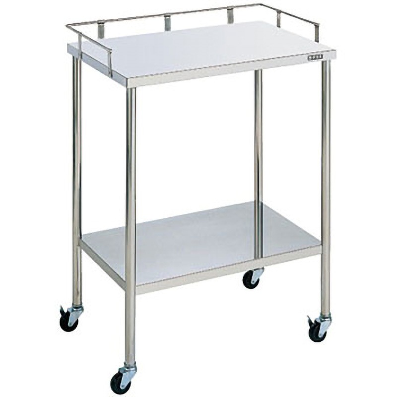 CSM-3BSU ステンレスCSワゴン(SUS304/ガード付) サカエ 2段 ゴム 3方