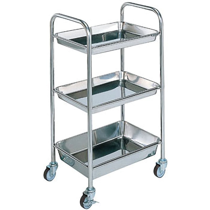 TW-1FSS ステンレストレーワゴン サカエ 3段 ナイロンウレタン 間口490mm奥行345mm全高875mm  TW-1FSS