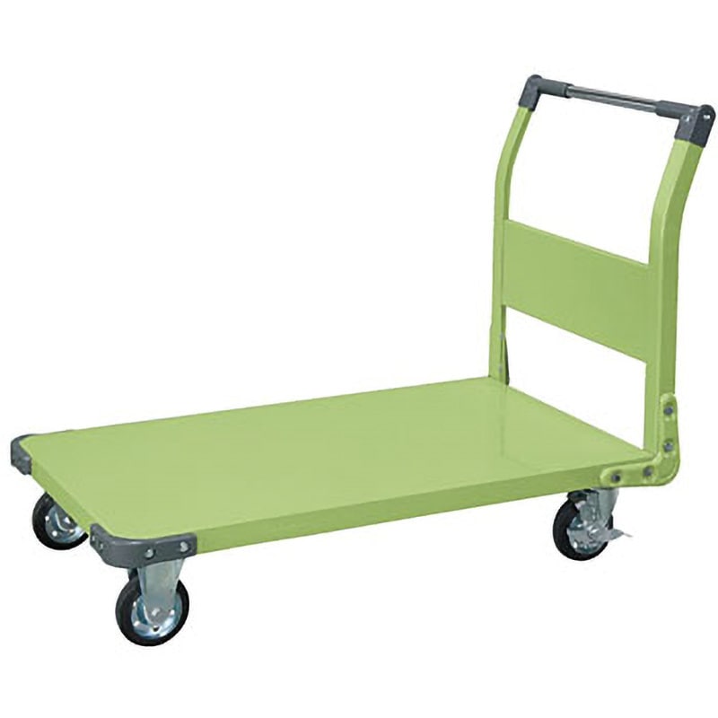 TAN-66 特製四輪車 サカエ ゴム車 スチール製 荷重400kg グリーン色