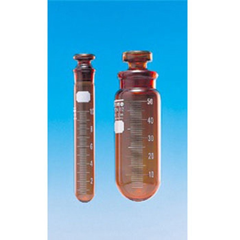 Fine透明共栓丸底沈殿管 茶 目付 10入 1箱 TGK(東京硝子器械) 【通販モノタロウ】