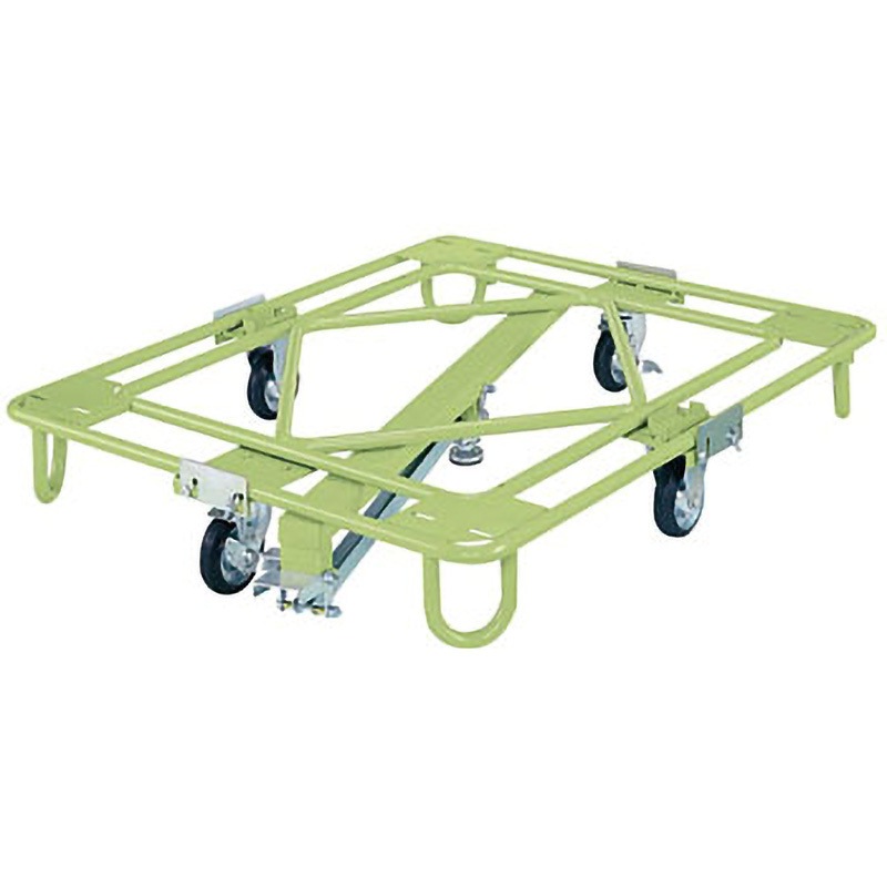 RB-5KG 自在移動回転台車 センターベース付 サカエ ストッパー グリーン色 適合寸法1200×1000mm  RB-5KG