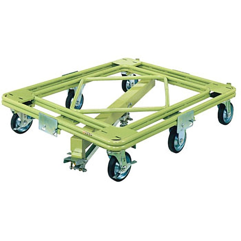 RH-1KG 自在移動回転台車 センターベース付 サカエ ストッパー グリーン色 適合寸法1000×1000mm  RH-1KG