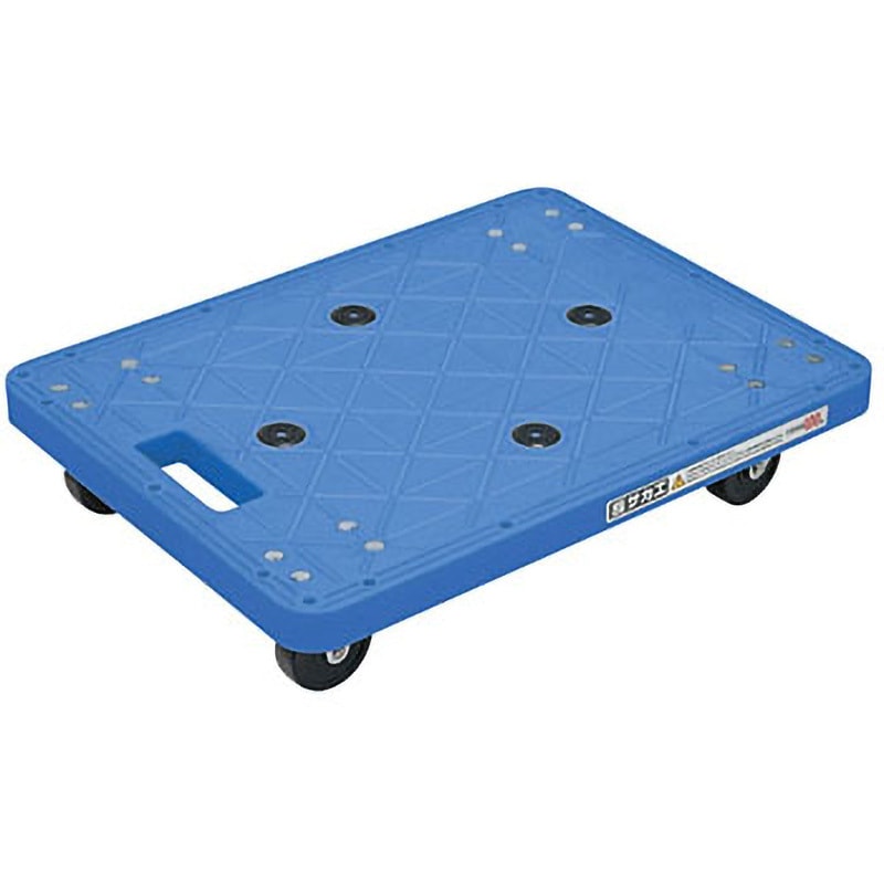 SC-400RB 樹脂台車 サカエ 自在 ブルー色 ゴム車輪 4輪自在 荷台寸法