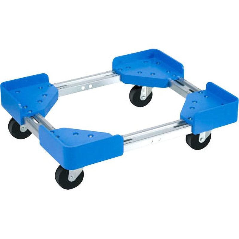 SC-5040RB 伸縮式樹脂台車 サカエ 75Φゴム車(4輪自在) SC-5040RB