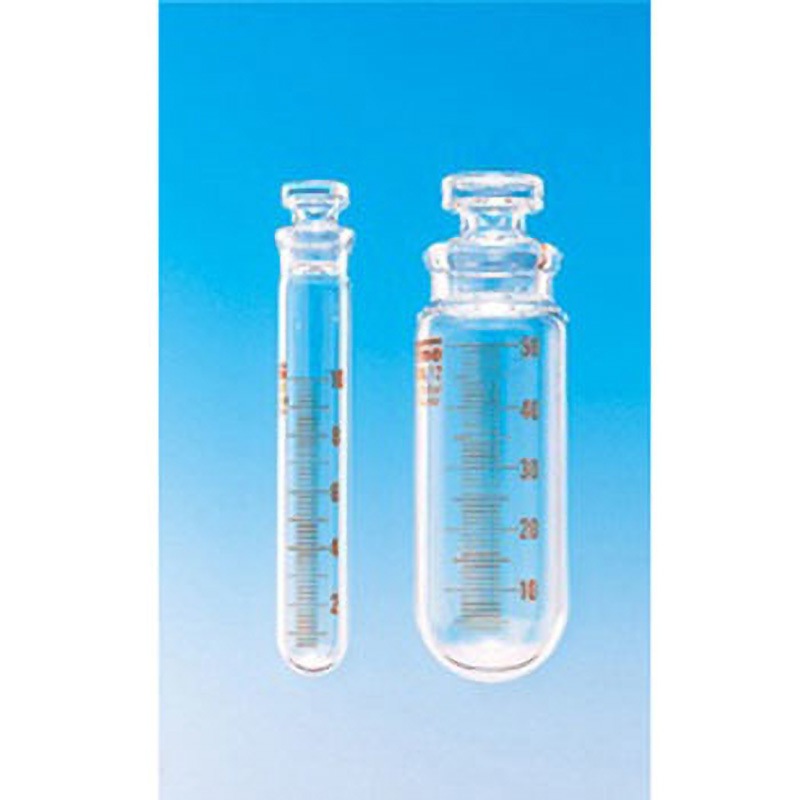 Fine透明共栓丸底沈殿管 目盛付 10入 TGK(東京硝子器械) 50mL  1箱
