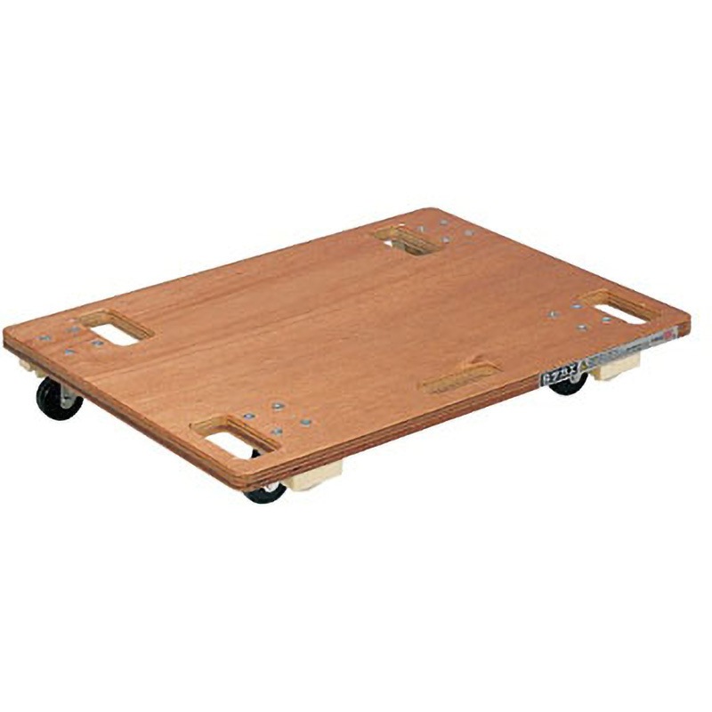 SD-6N 板台車 スタッキング仕様 サカエ ゴム車輪 自在 木製 木色 荷台