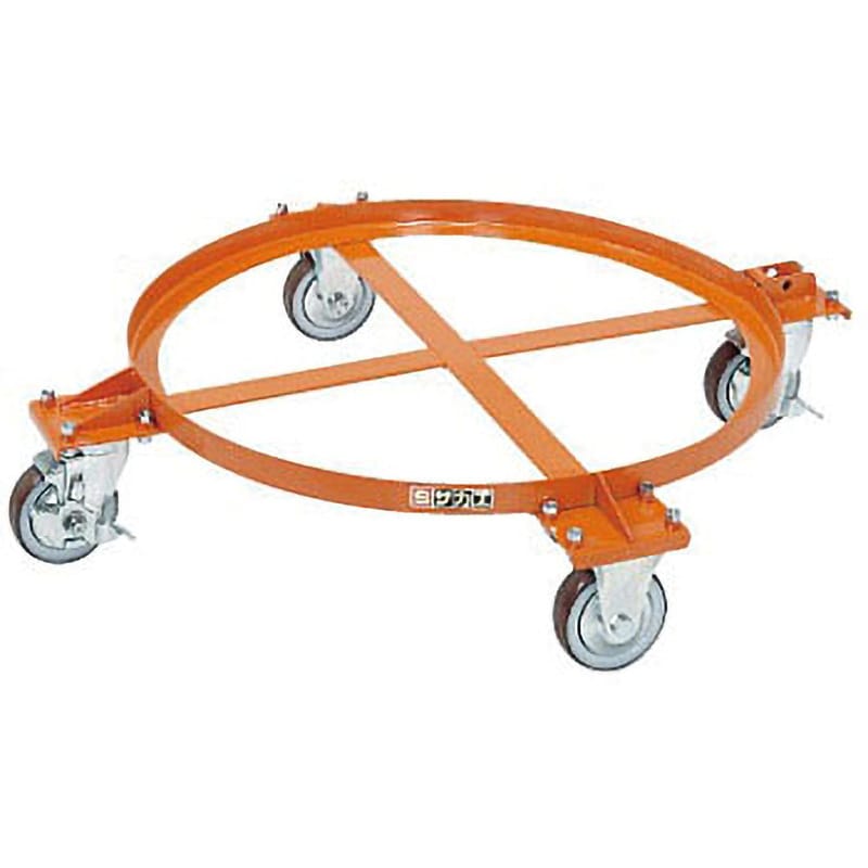 DR-1M 円形ドラム台車 サカエ 適合200L用 荷重250kg DR-1M