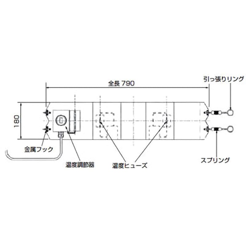 YGSN-20-2 ペール缶バンドヒーター ヤガミ 容量400W YGSN-20-2 